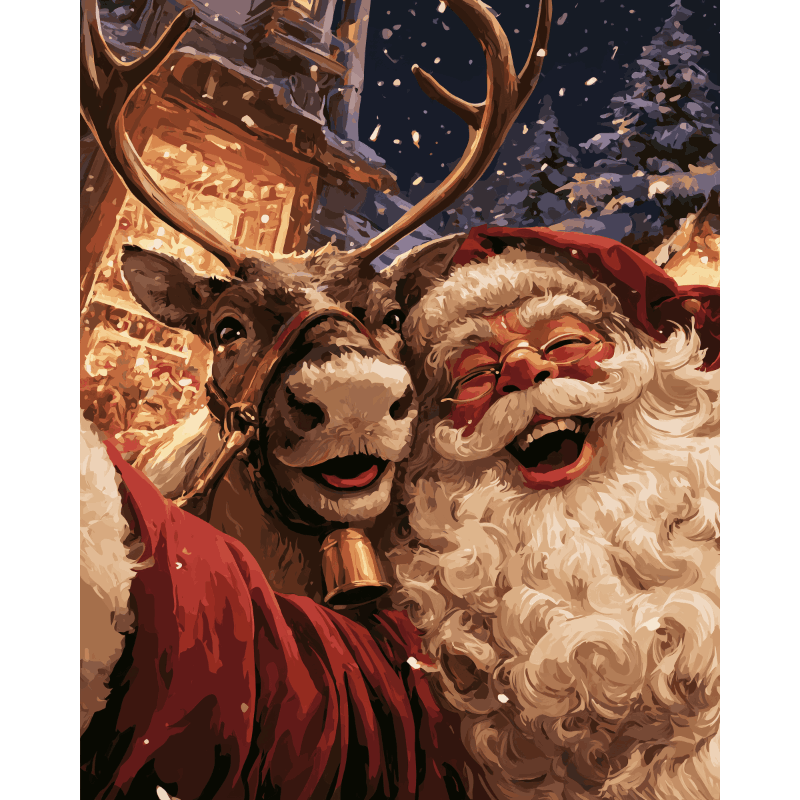 Midnight Santa Selfie | Paint by Numbers
