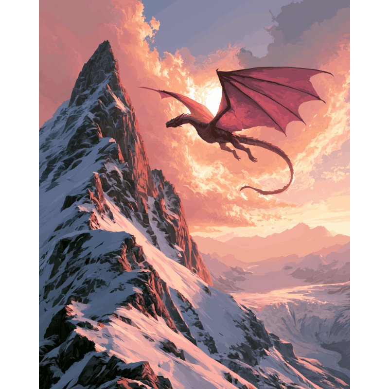 Dragon of the Peaks | Paint by Numbers