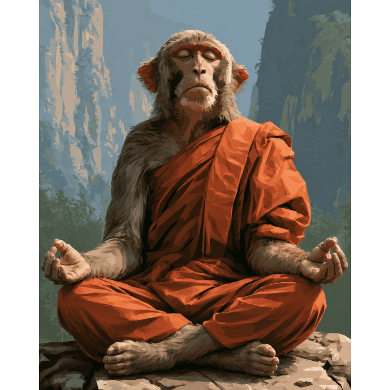 Monkey Monk | Paint by Numbers