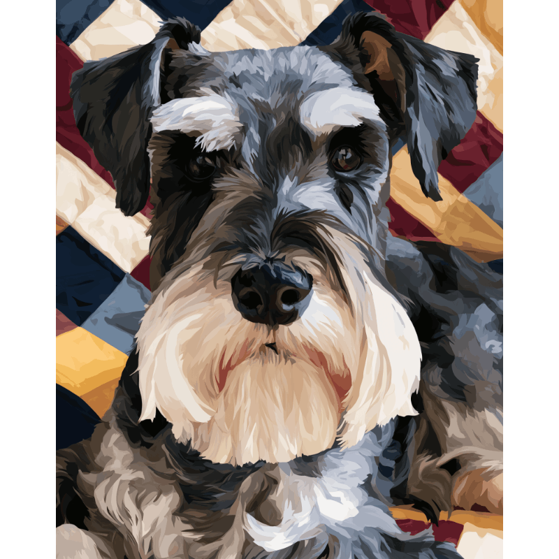 Patriotic Schnauzer | Paint by Numbers