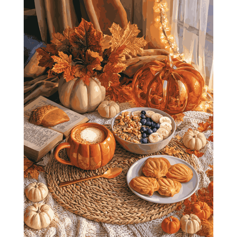 Pumpkin Spice Flat Lay | Paint by Numbers
