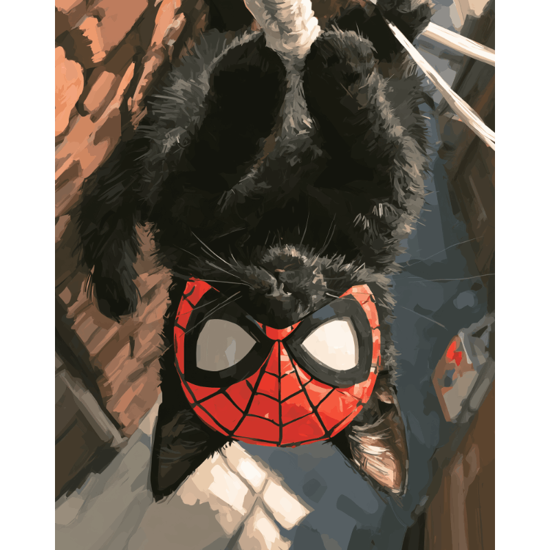 Spider Cat Swing | Paint by Numbers