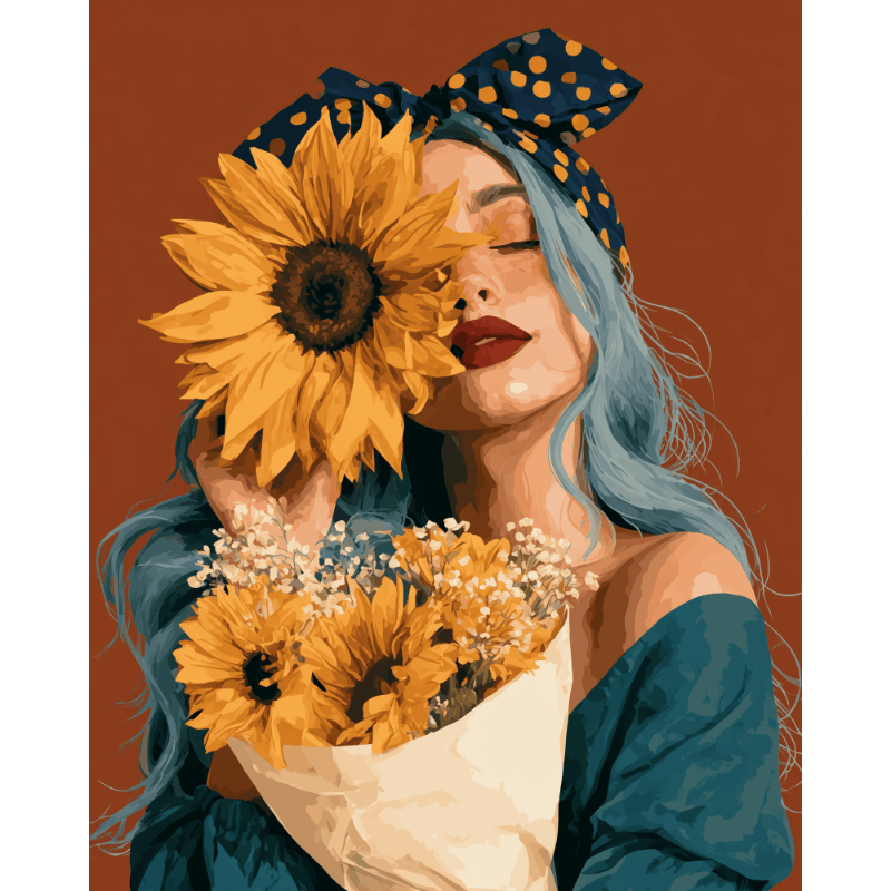 Sunflower Embrace | Paint by Numbers