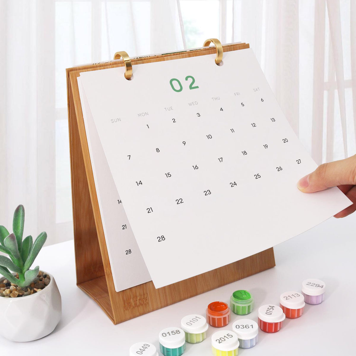 12 Mini Paintings | Plants Calendar Set