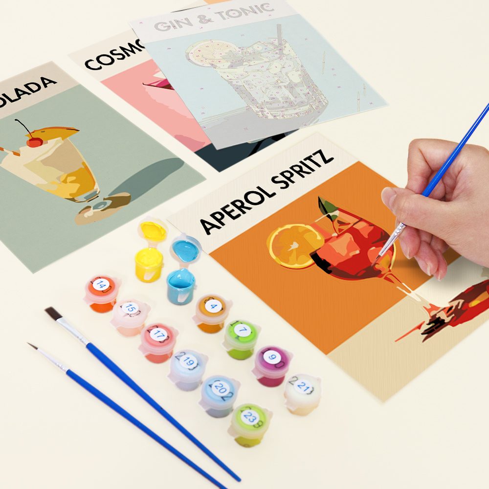 12 Mini Paintings | Deluxe Cocktail Set