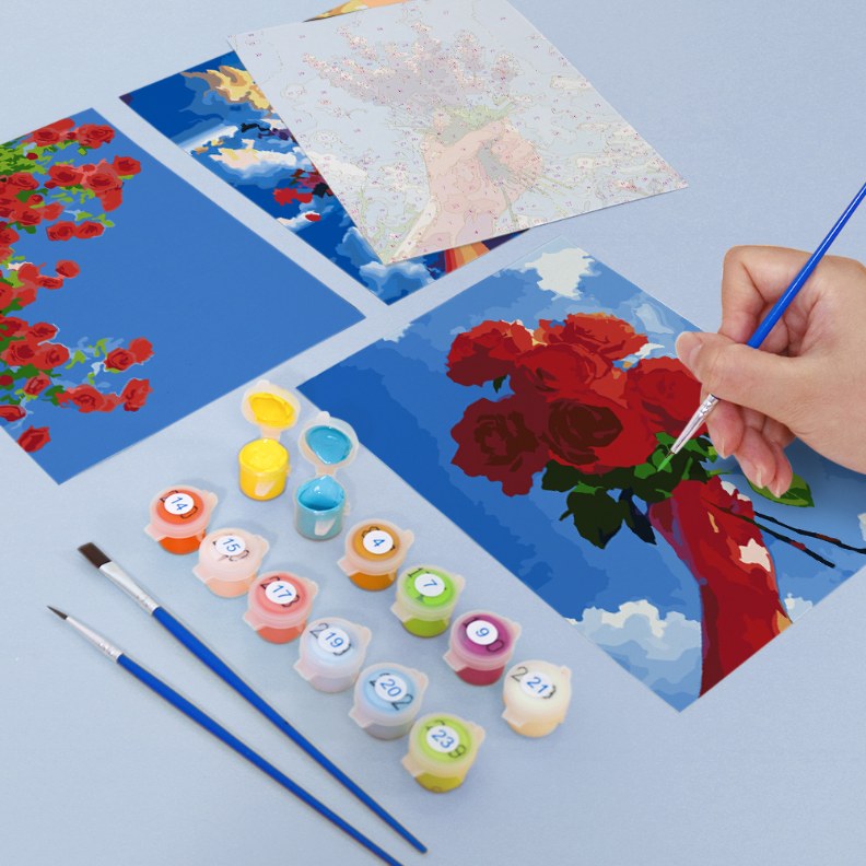 6 Mini Paintings | Bouquets in the Sky Set