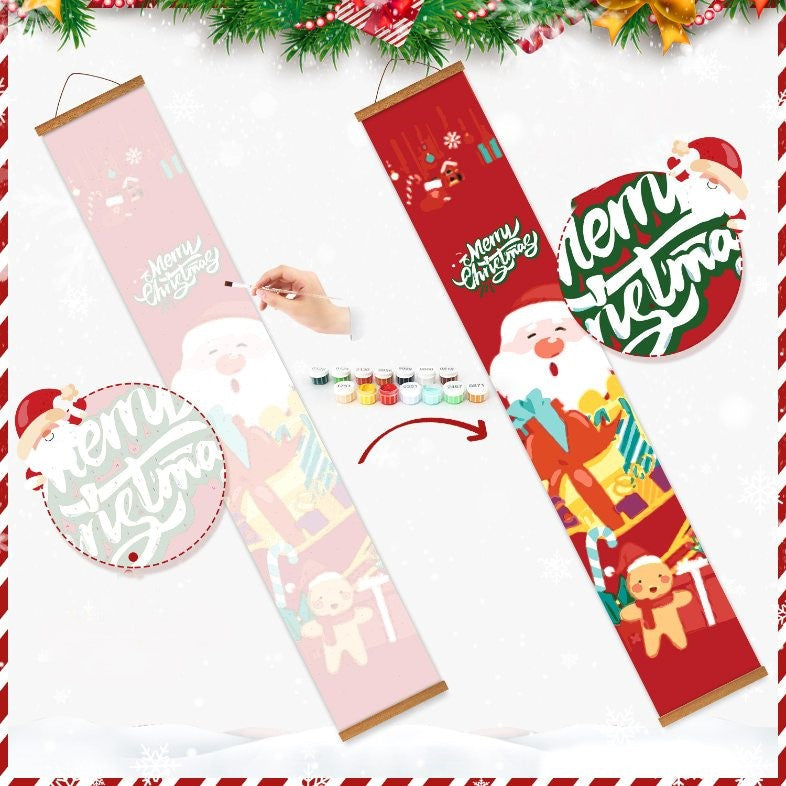 Paint by Number Door Panels – Santa & Snowman Set