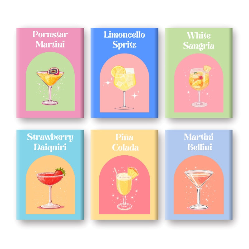 6 Mini Paintings | Summer Vibes Cocktail Set