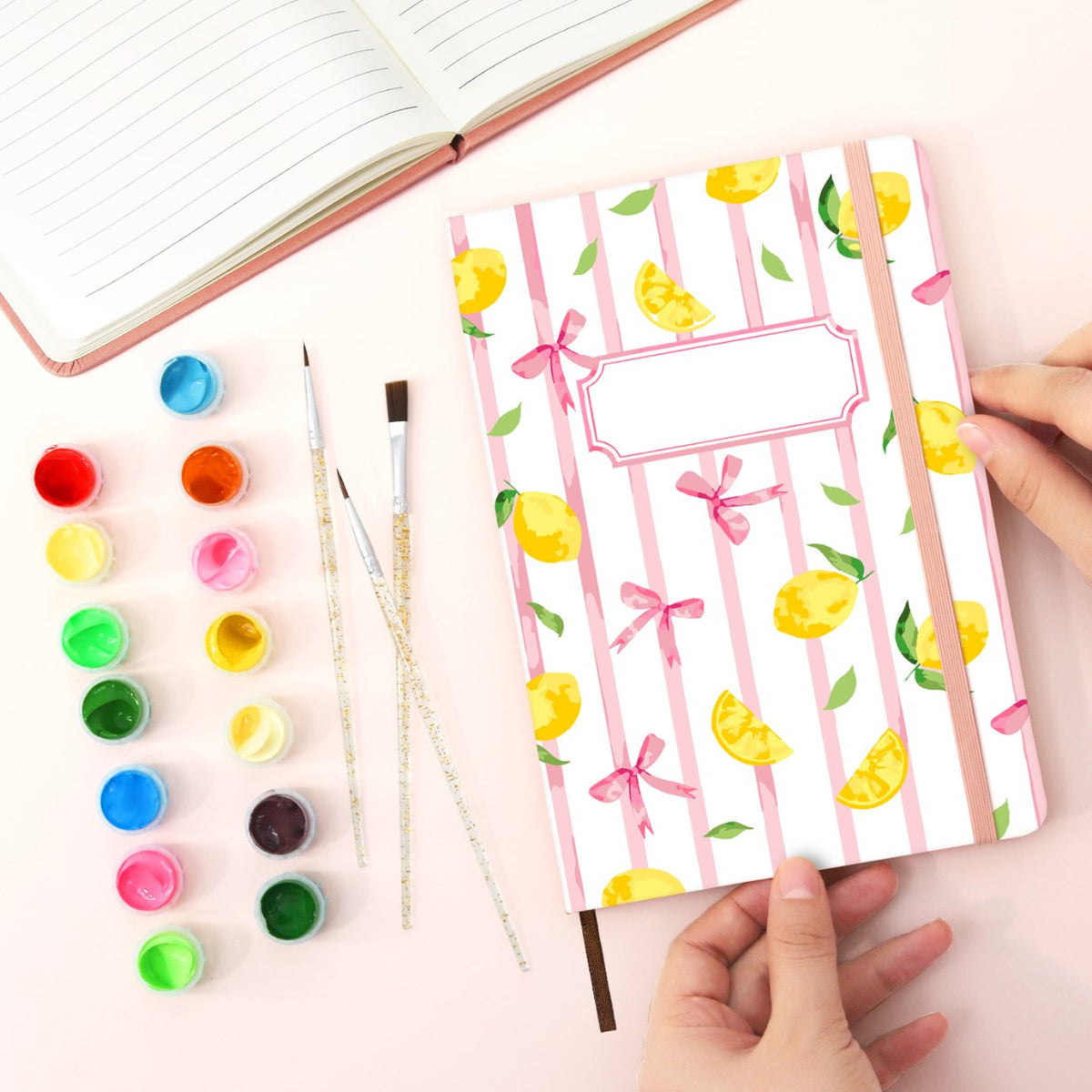 Paint by Number Notebook - Lemon Bows