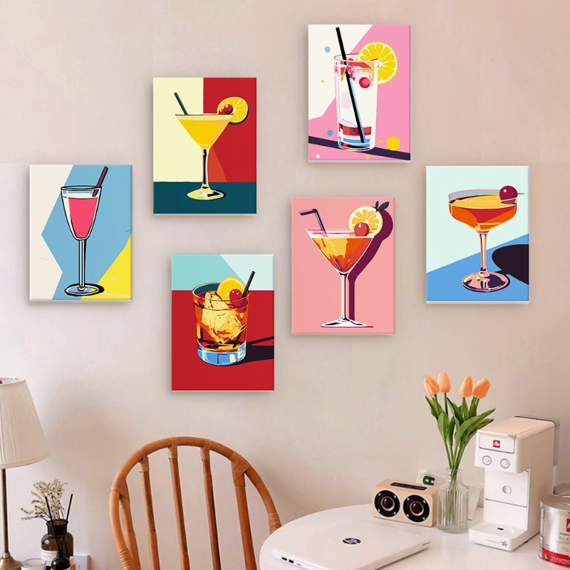 6 Mini Paintings | Classy Cocktail Set