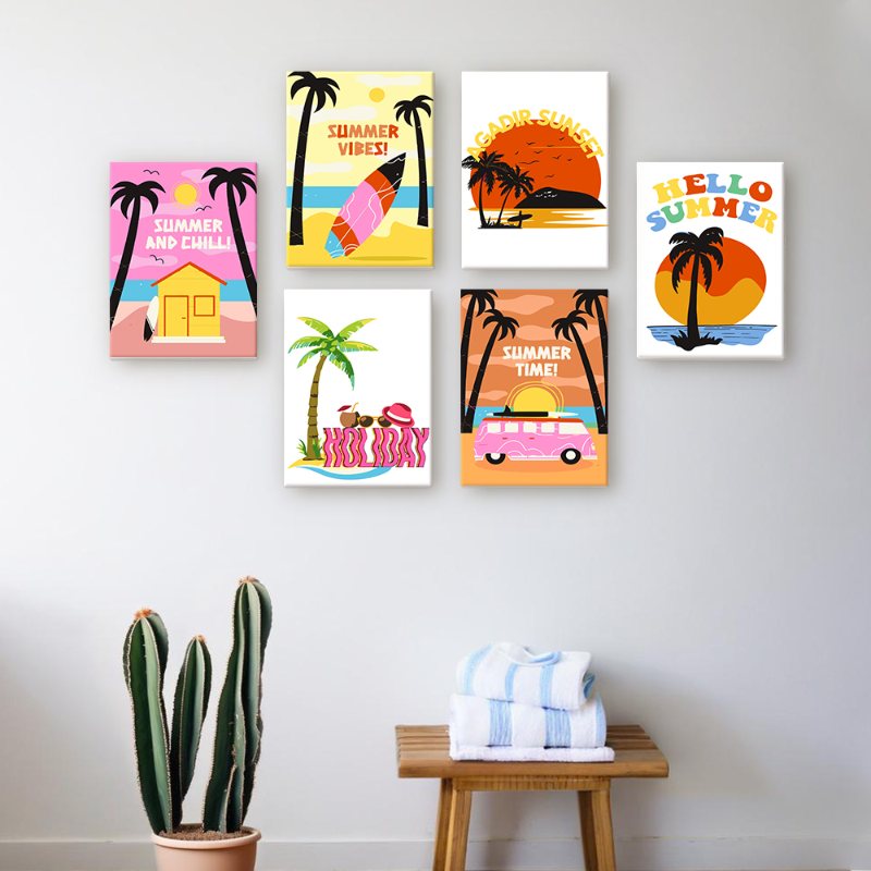 6 Mini Paintings | Summer Set
