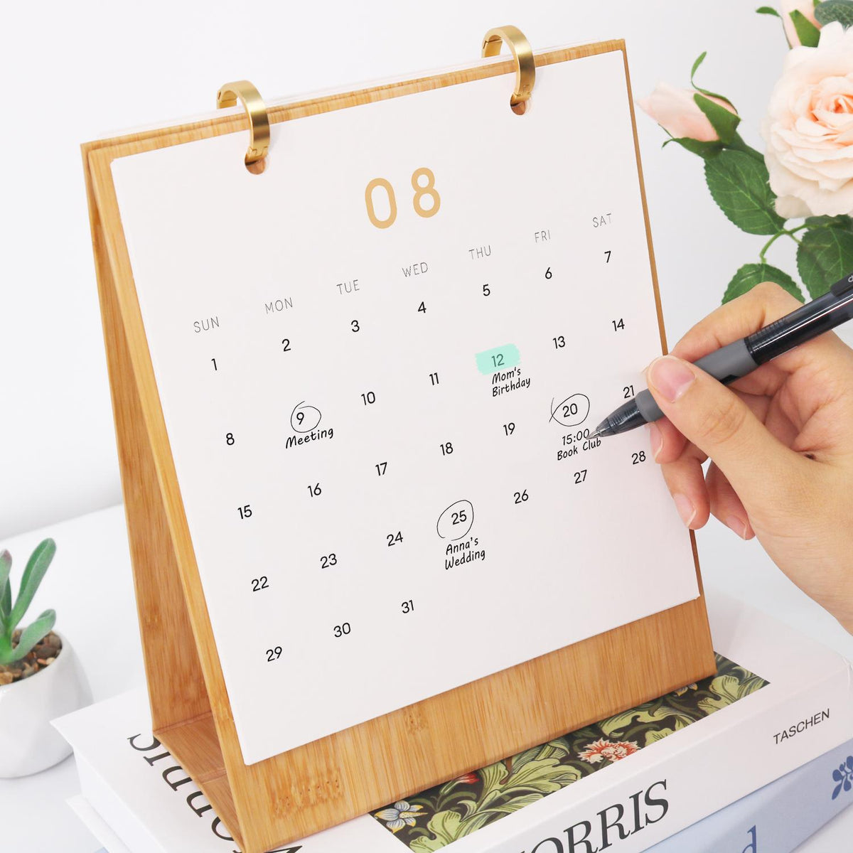 2027 Paint by Numbers Desk Calendar | Flower Market Edition