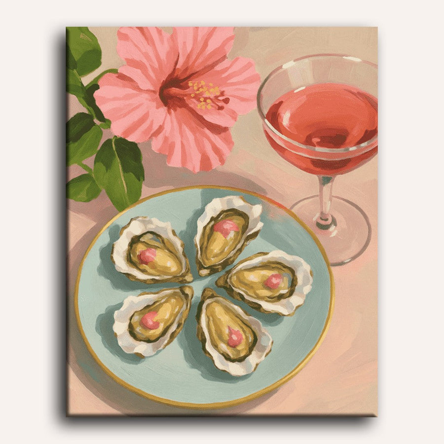 Oysters & Rosé | Paint by Numbers