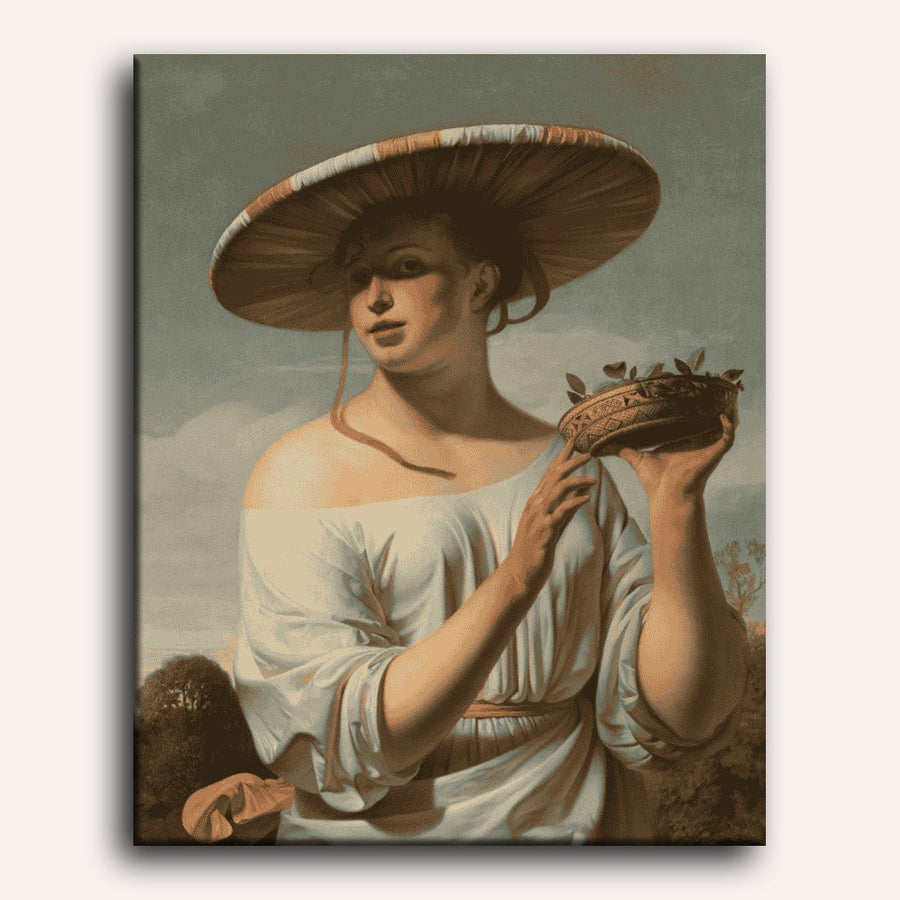 Woman in a Large Hat | Paint by Numbers