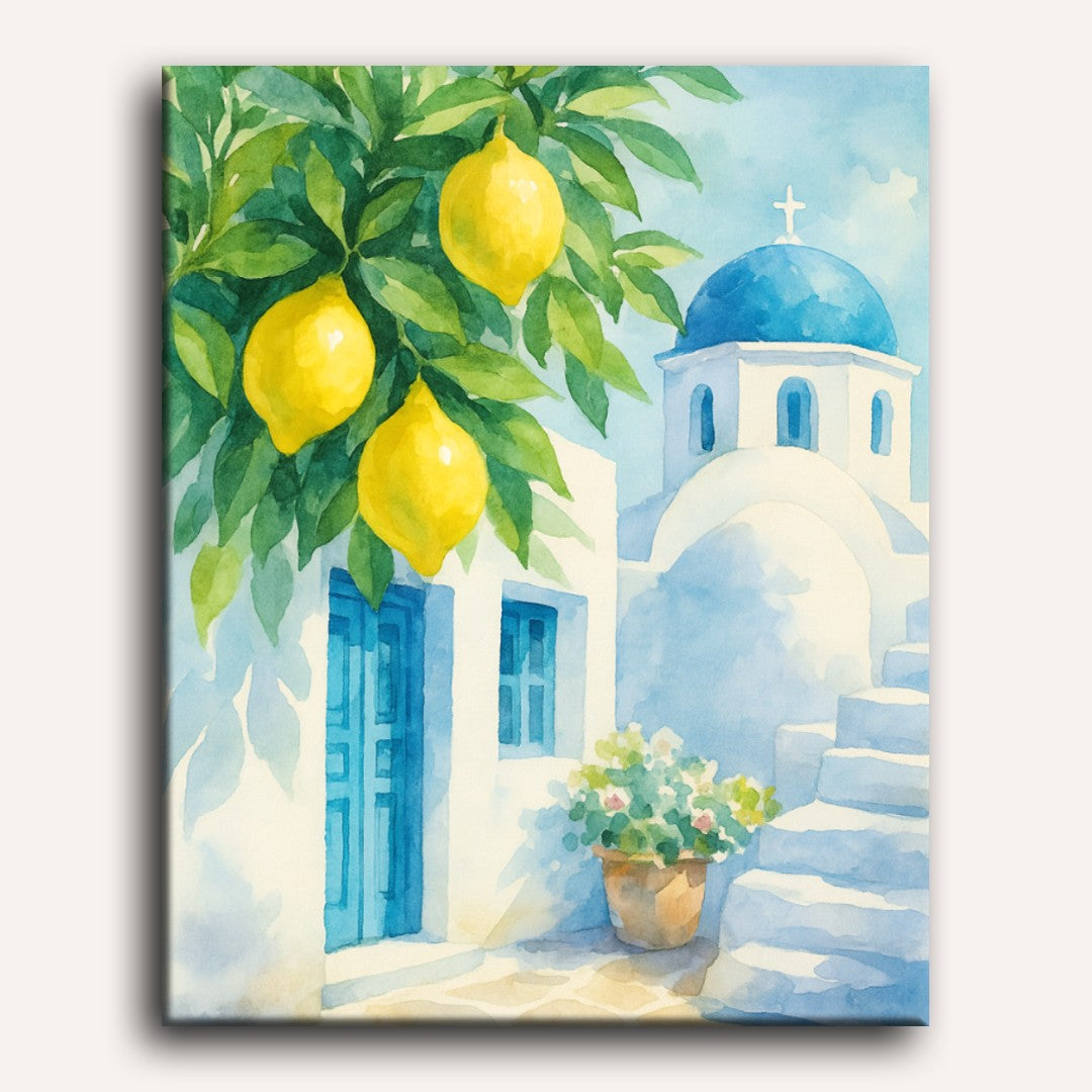 Lemons in Santorini | Paint by Numbers