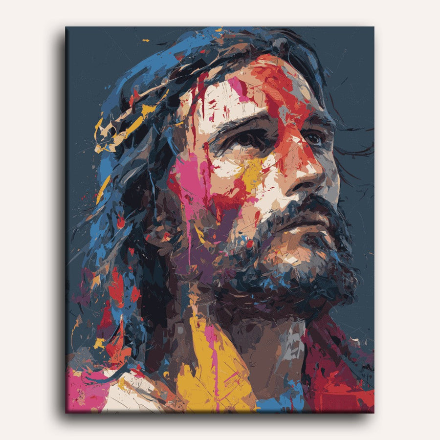 Abstract Jesus | Paint by Numbers