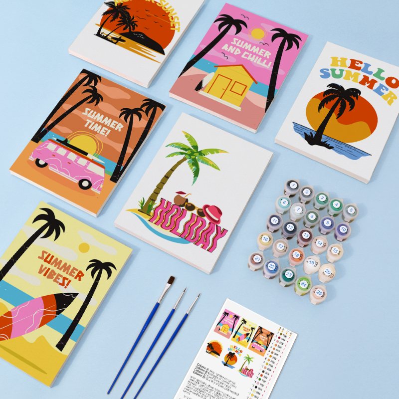 6 Mini Paintings | Summer Set