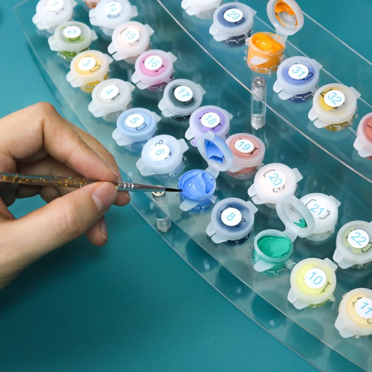 Paint & Brush Holder | Paint by Numbers