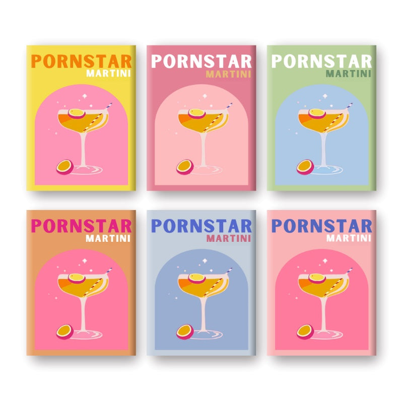 6 Mini Paintings | Passion Fruit Martini Set