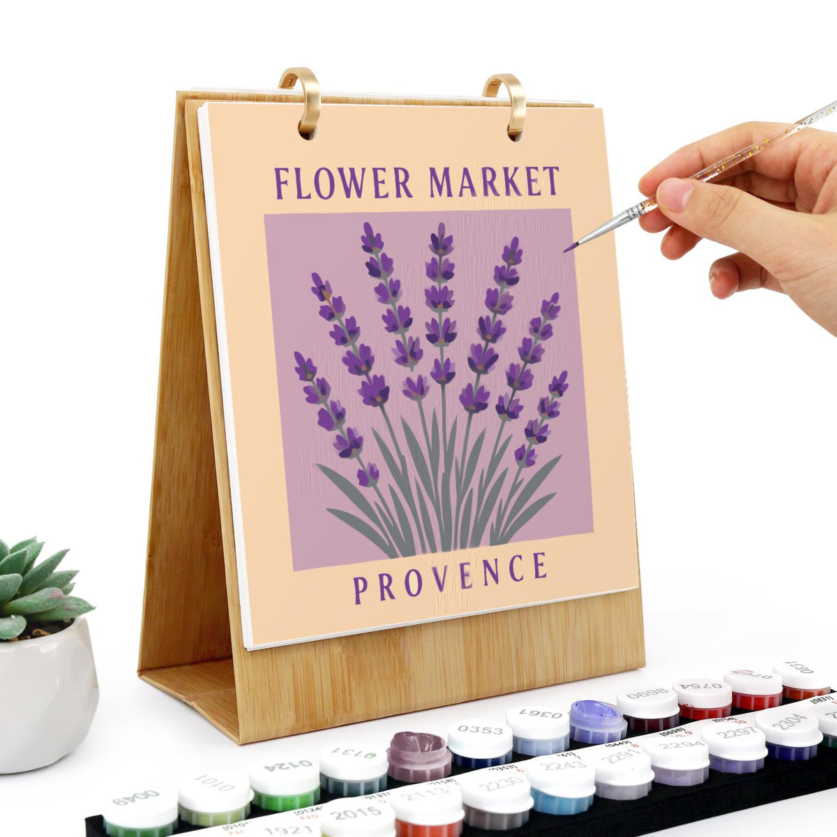 2027 Paint by Numbers Desk Calendar | Flower Market Edition