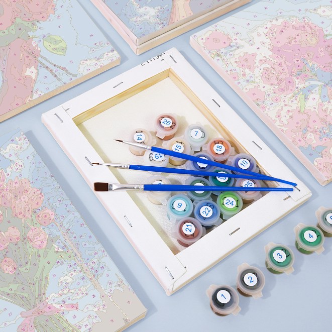 6 Mini Paintings | Bouquets in the Sky Set
