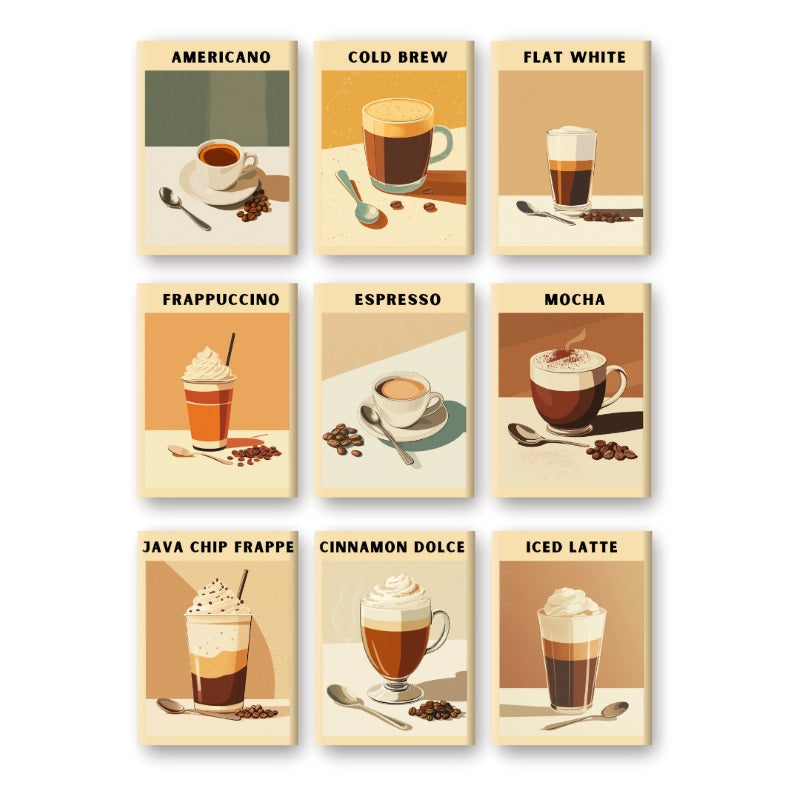 9 Mini Paintings | Coffee Set