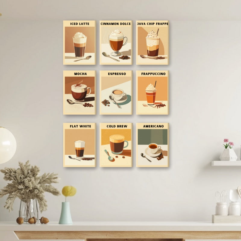 9 Mini Paintings | Coffee Set