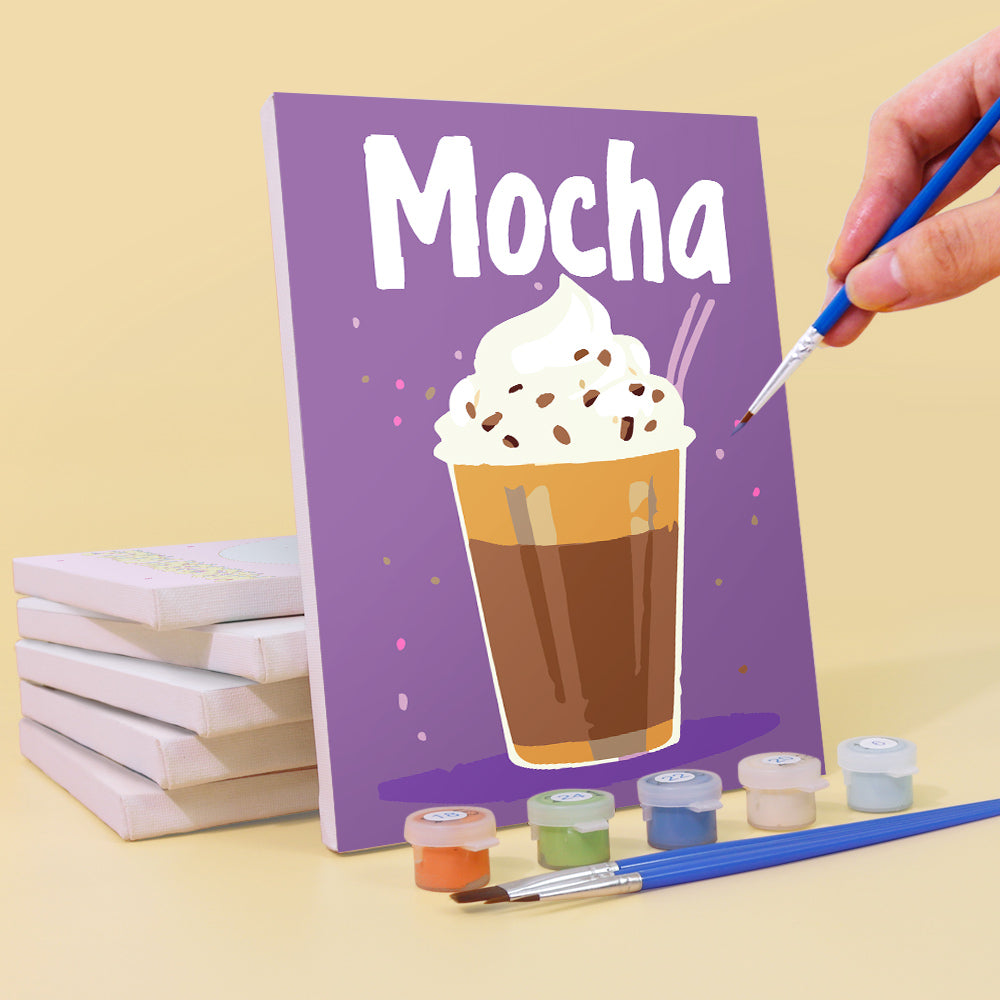 6 Mini Paintings | Colorful Coffee Set