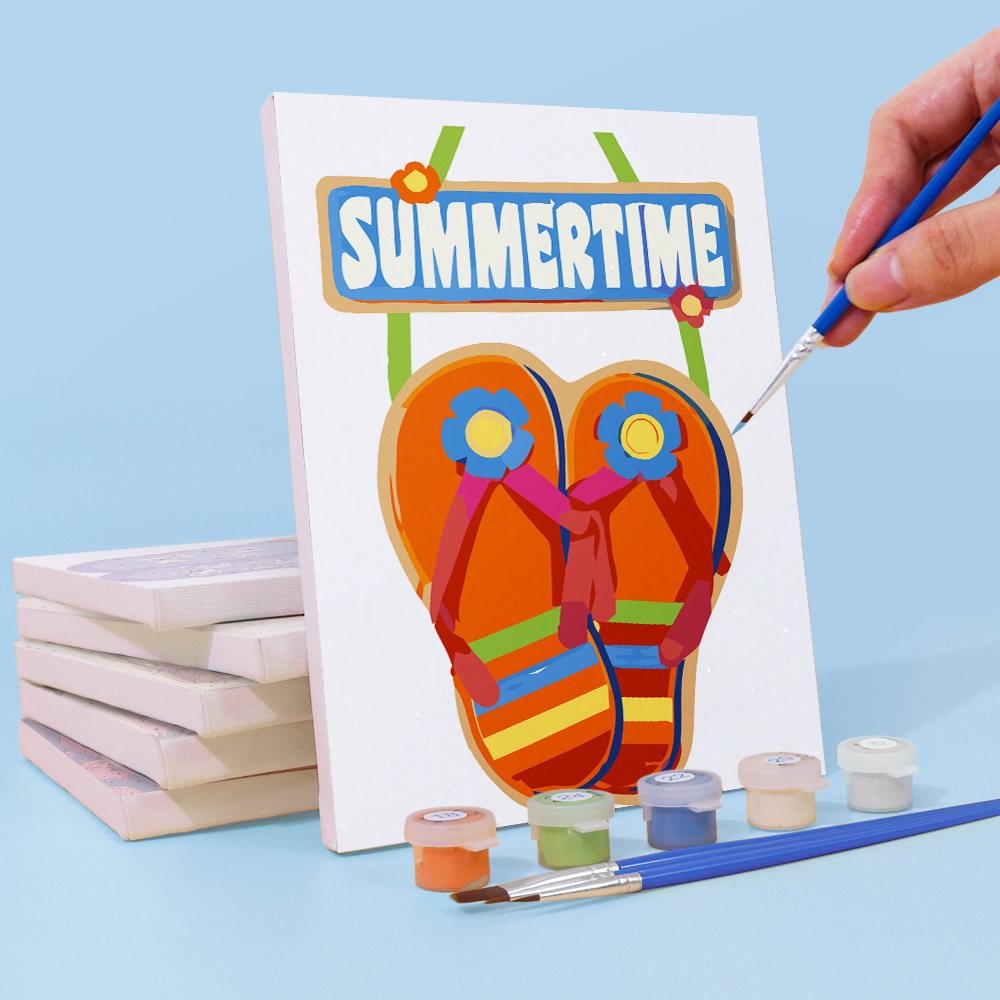 6 Mini Paintings | Flip-Flop Summer Set