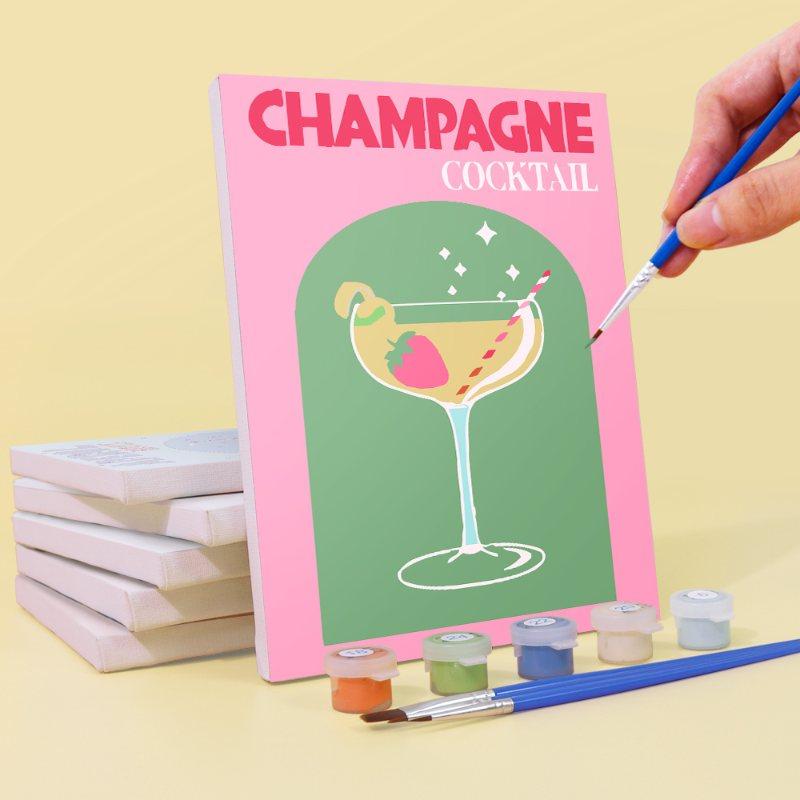 6 Mini Paintings | Sip & Paint Cocktail Set