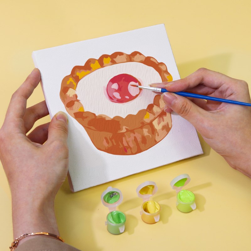 6 Mini Paintings | Pastries Set