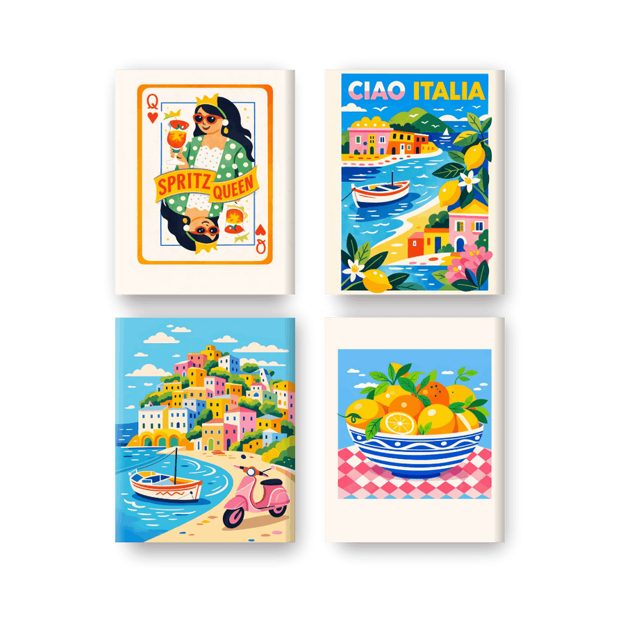 4 Mini Paintings | Ciao Italia Set
