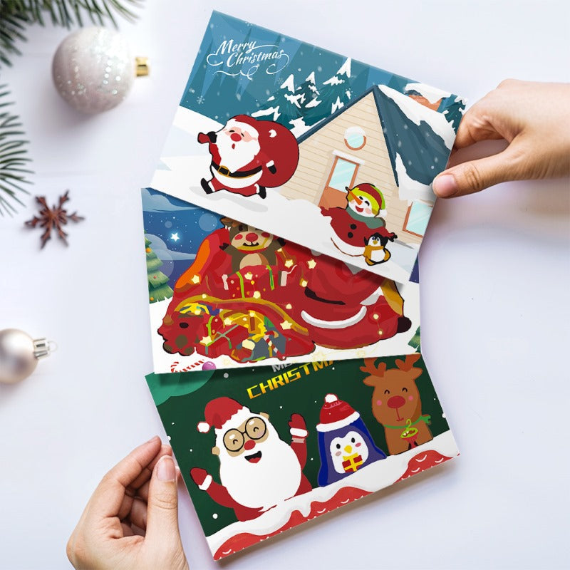 Paint by Numbers Christmas Cards - 6 Pieces