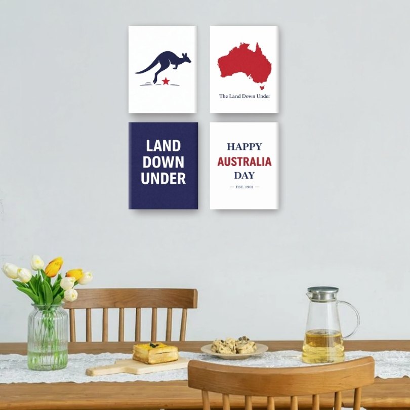 4 Mini Paintings | Australia Set