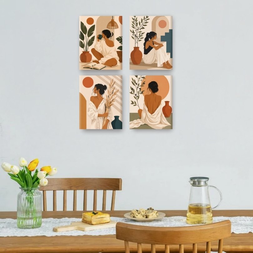 4 Mini Paintings | Boho Moments Set