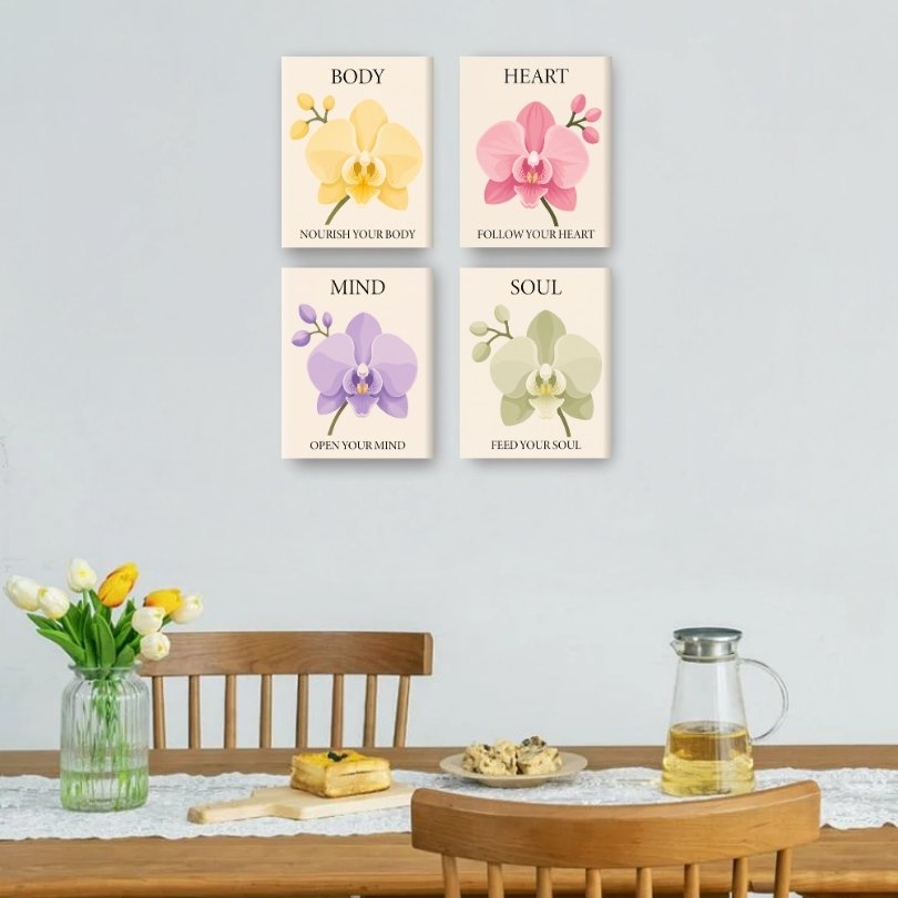 4 Mini Paintings | Feed your Soul Set