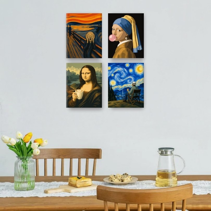 4 Mini Paintings | Pop Art Set