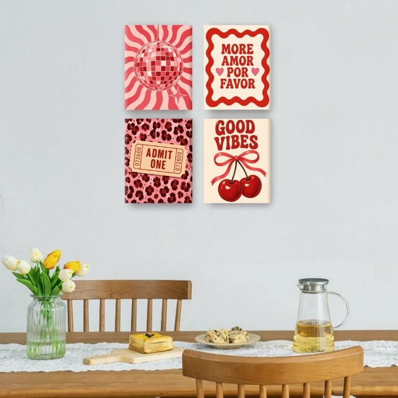 4 Mini Paintings | Cherry Bomb Set