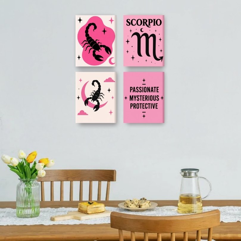 4 Mini Paintings | Scorpio Set