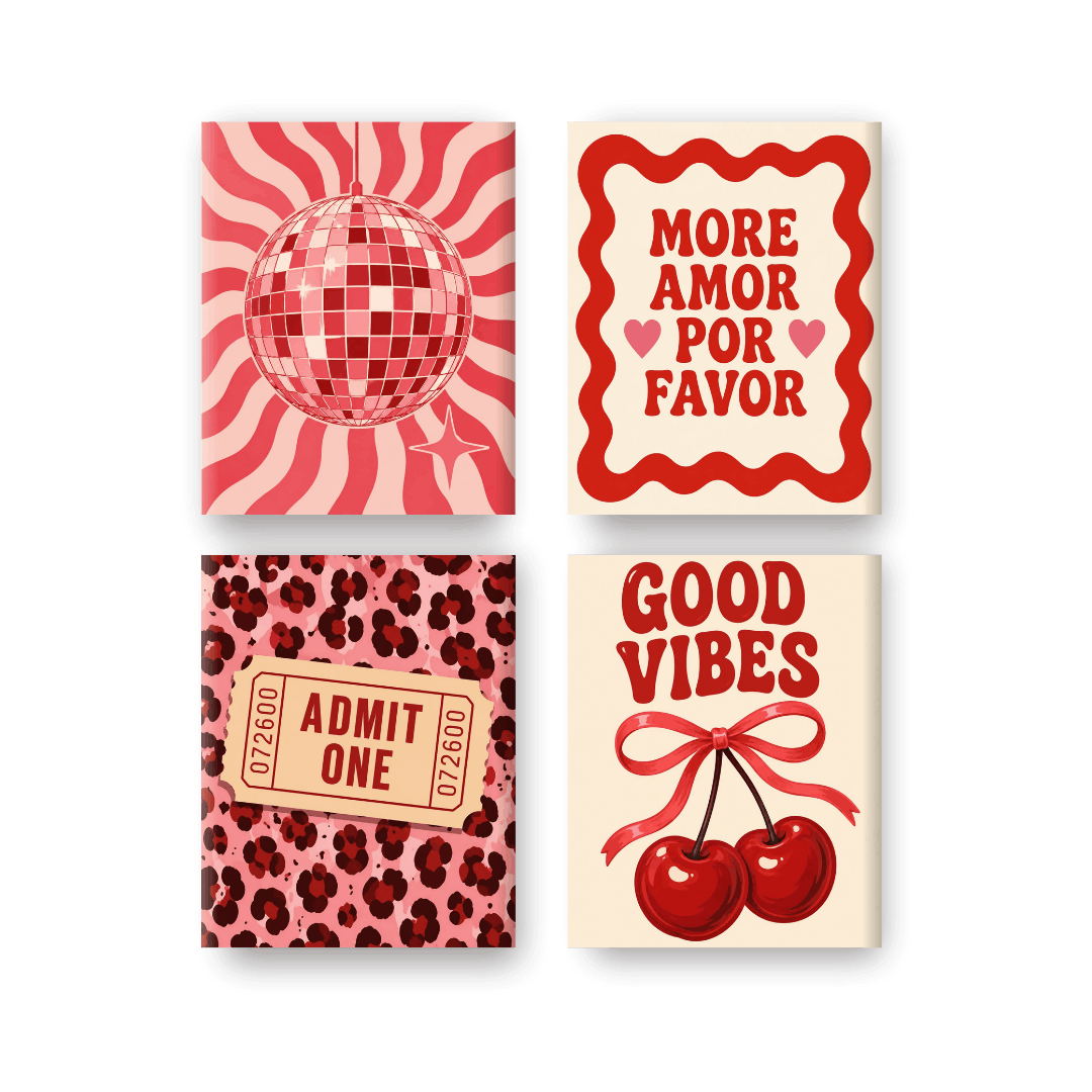 4 Mini Paintings | Cherry Bomb Set