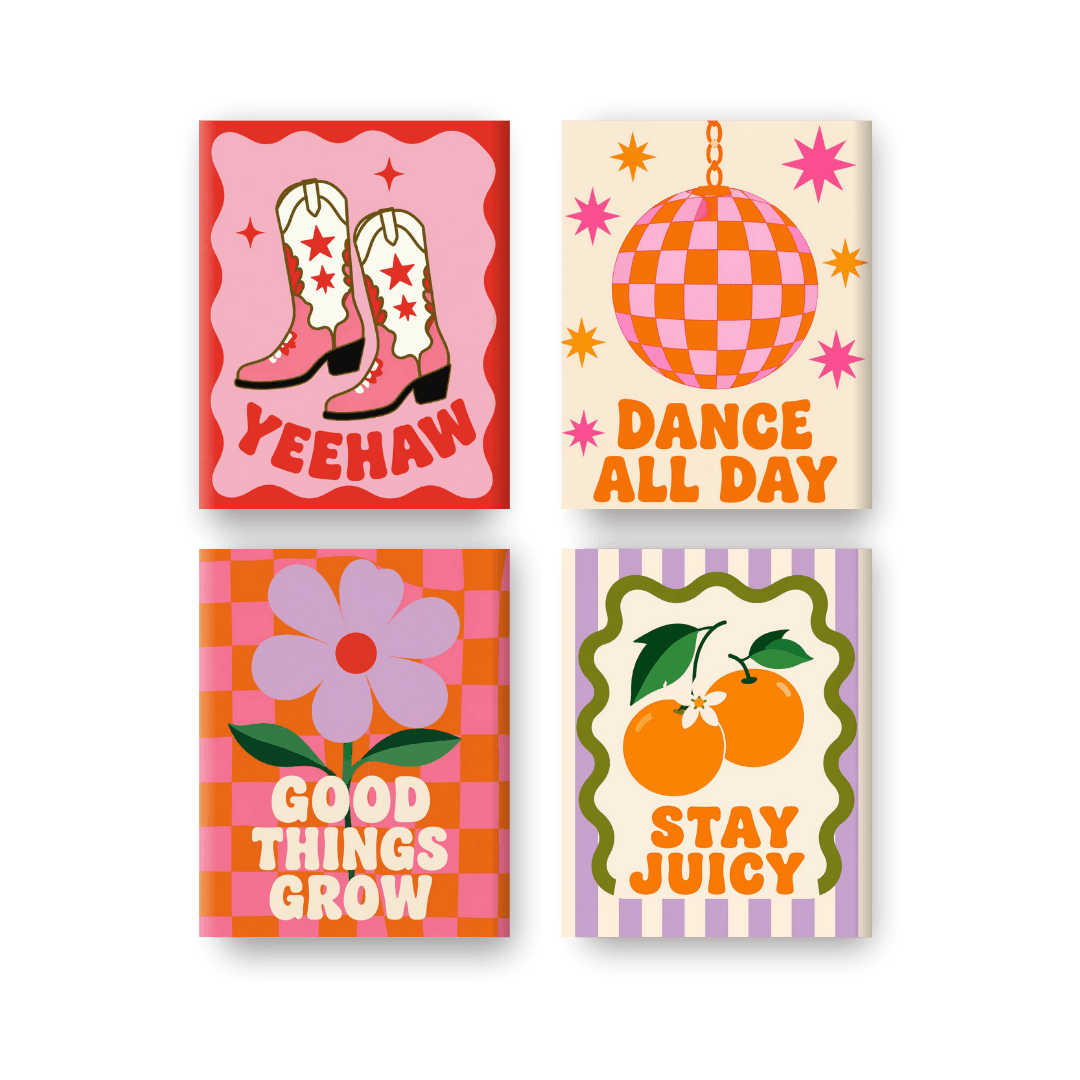 4 Mini Paintings | Groovy Set