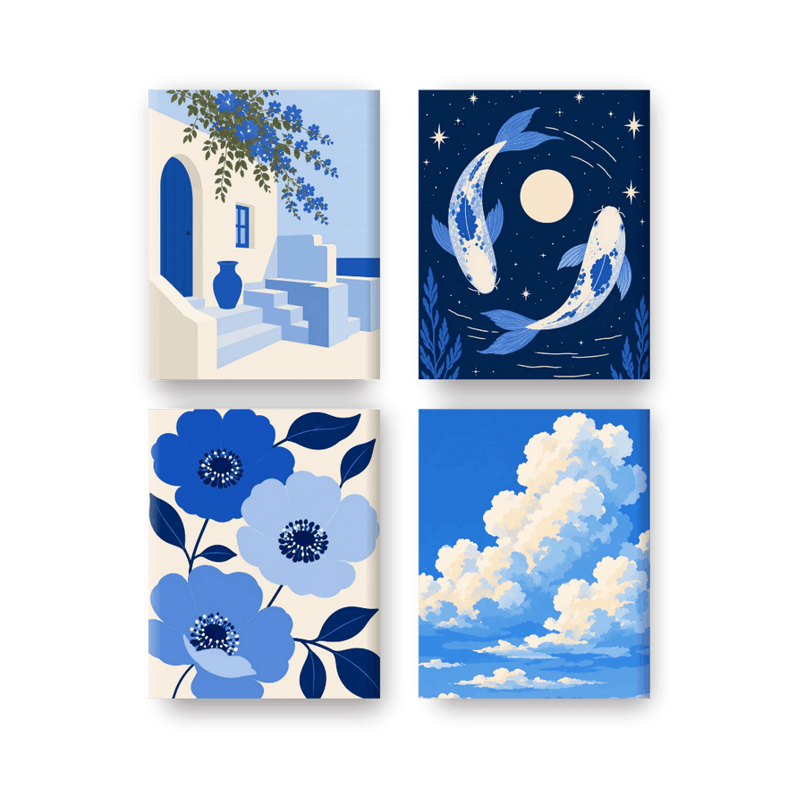 4 Mini Paintings | Dreamy Skies Set