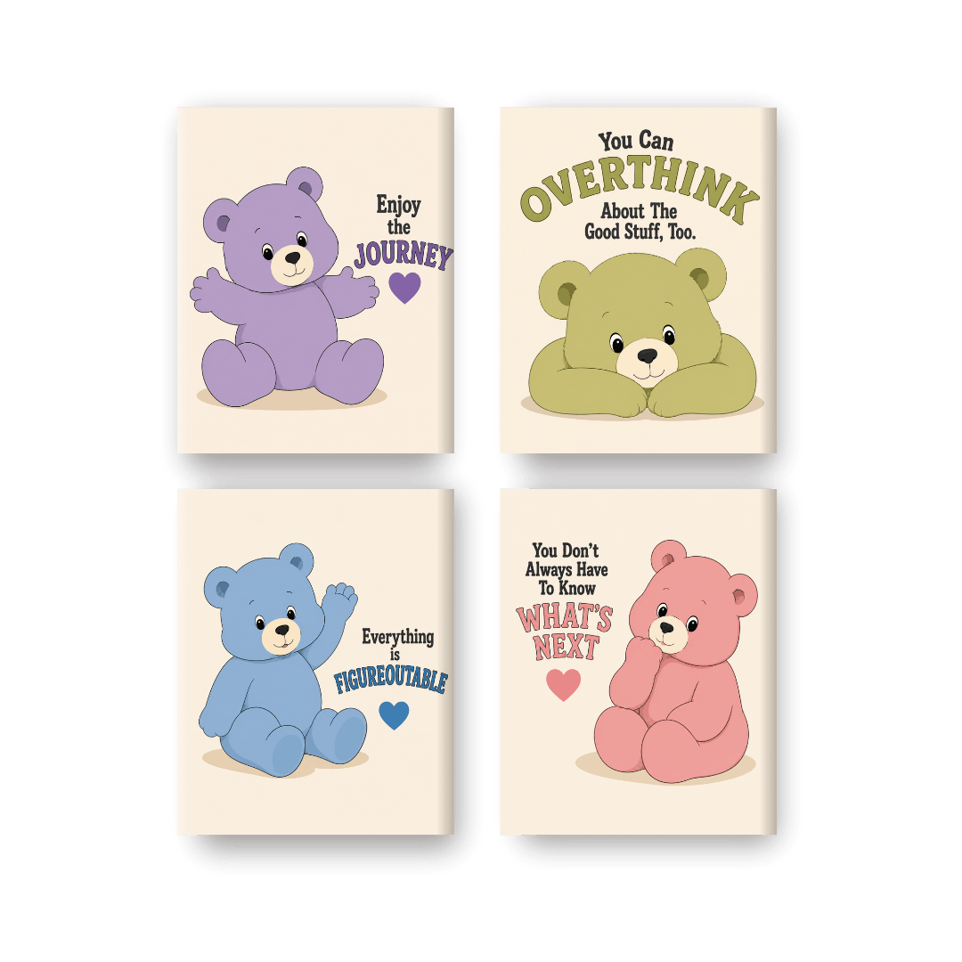 4 Mini Paintings | Bears Who Care Set