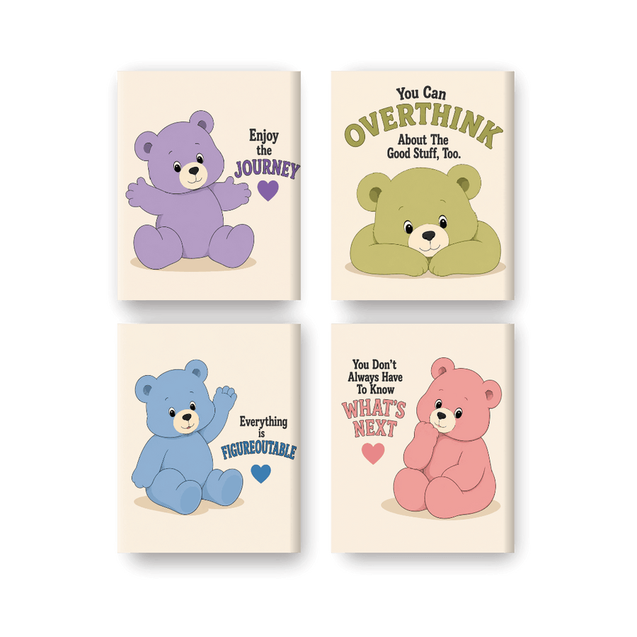 4 Mini Paintings | Bears Who Care Set