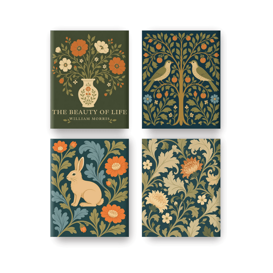 4 Mini Paintings | Garden Tapestry Set