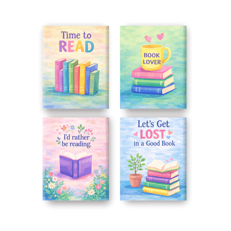 4 Mini Paintings | Colorful Books Set