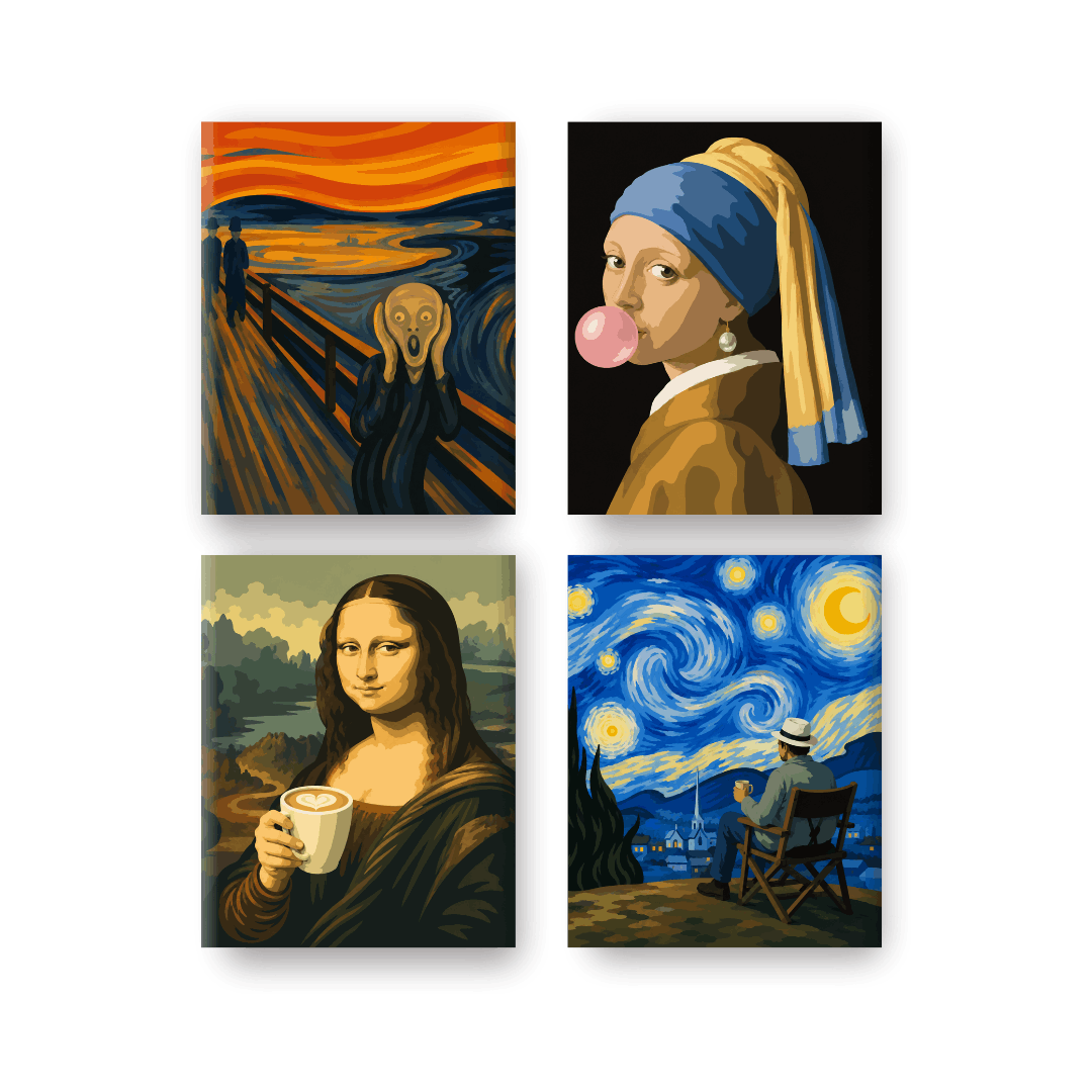 4 Mini Paintings | Pop Art Set