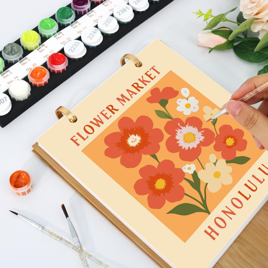 2027 Desk Calendar | Flower Market Set