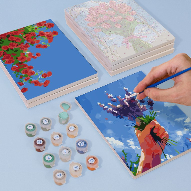 6 Mini Paintings | Bouquets in the Sky Set