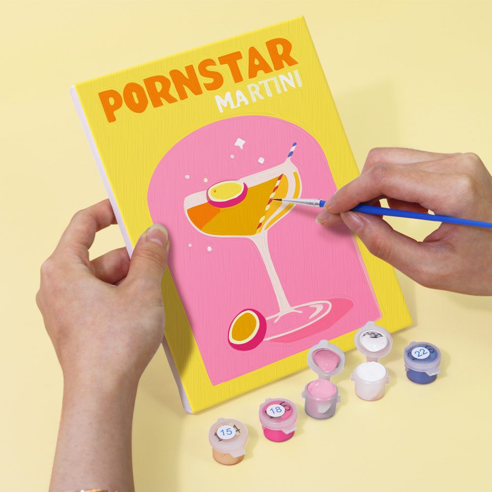 6 Mini Paintings | Colorful Cocktail Set